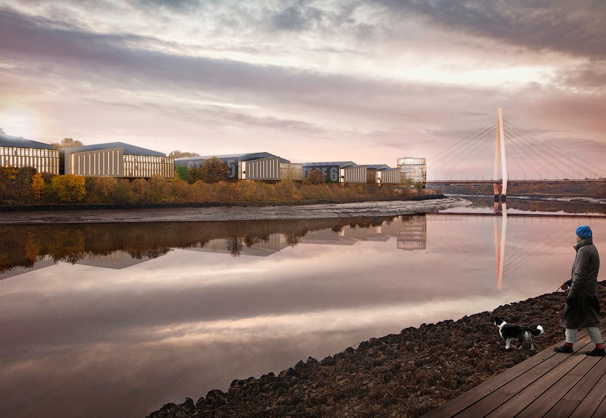 Crown Works Studios View From River